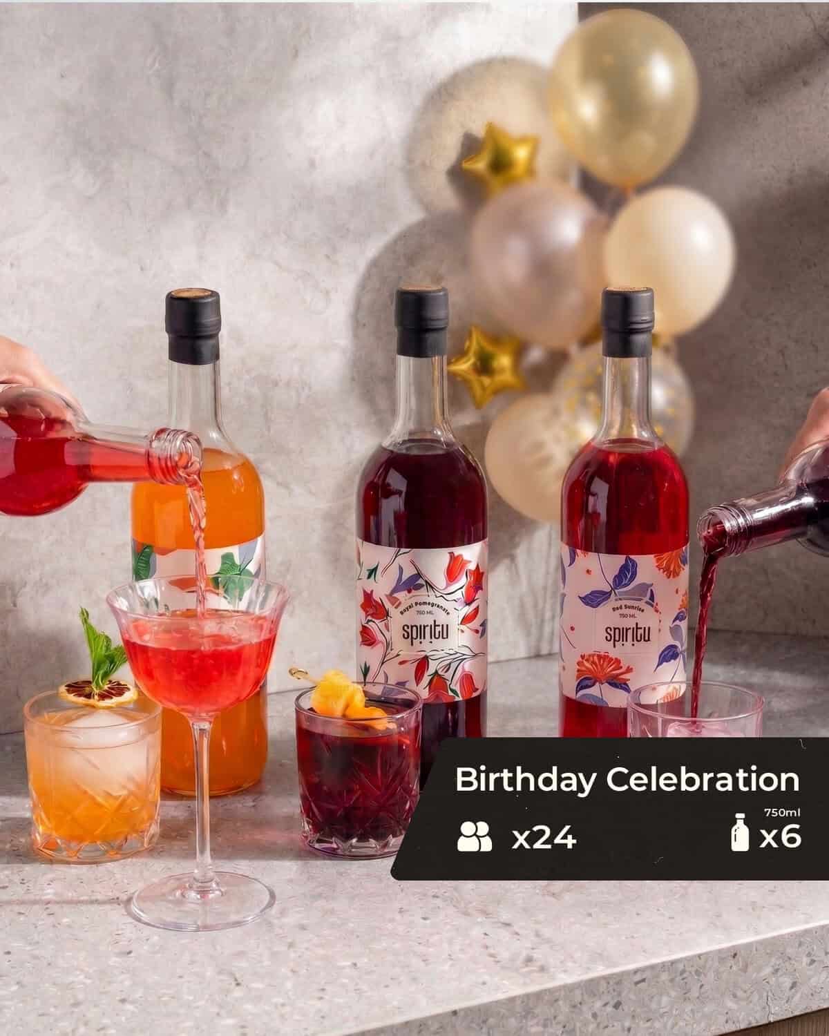 Birthday Celebration With Icons מארז קוקטיילים למסיבת יום הולדת - Birthday Celebration – תמונה 1