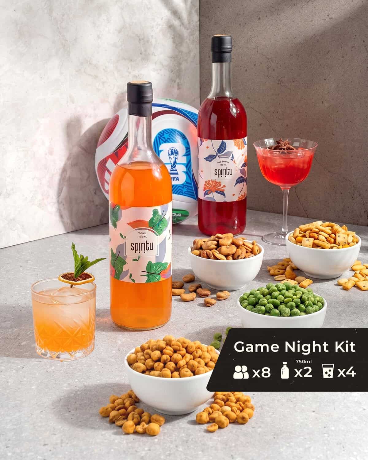 Game Night Kit With Icons Mondial מארז קוקטיילים למונדיאל עם החבר'ה - Game Night Kit – תמונה 1