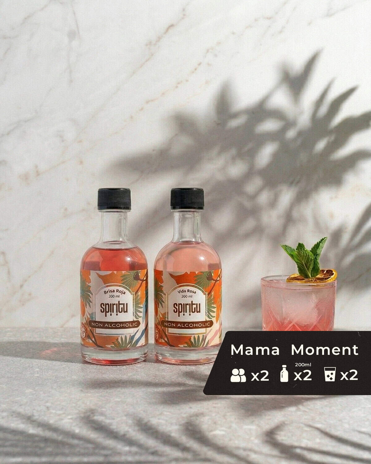 Mama Moment With Icons מארז מתנה לאישה בהריון - קוקטיילים ללא אלכוהול - Mama Moment – תמונה 1