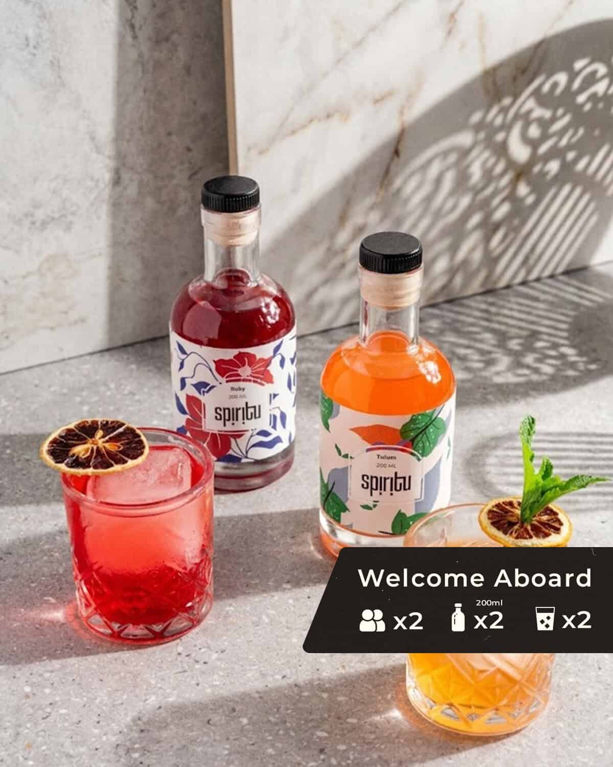 Welcome Aboard With Icons מארז קוקטיילים מתנה לעובד חדש - Welcome Aboard – תמונה 1