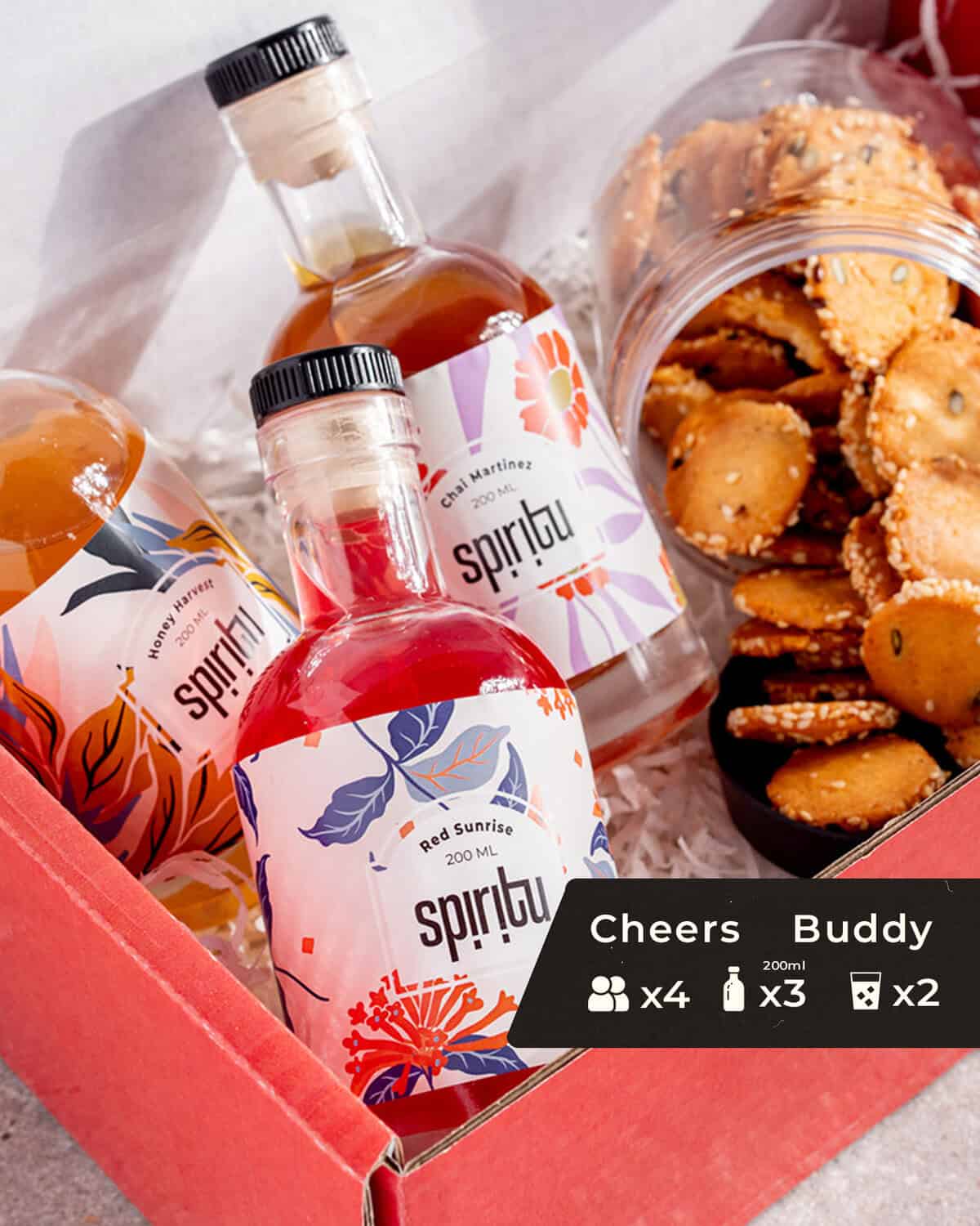 Cheers Buddy With Icons מארז קוקטיילים מתנה לחבר טוב - Cheers Buddy – תמונה 1