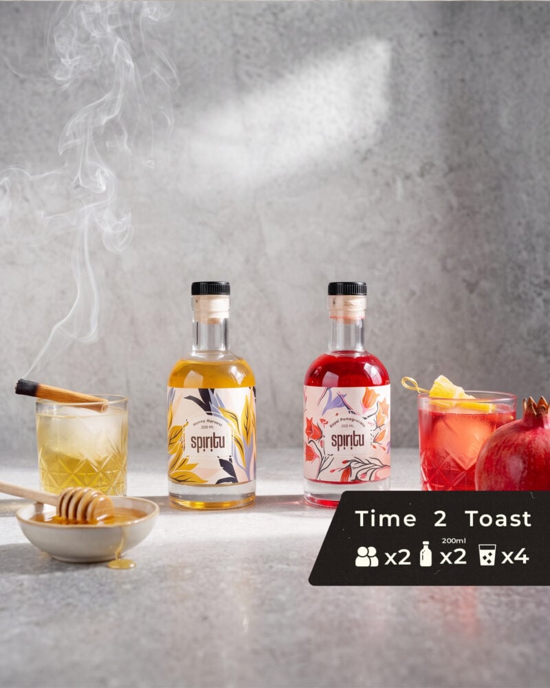 מארז קוקטיילים זוגי מתנה לראש השנה - Time 2 Toast